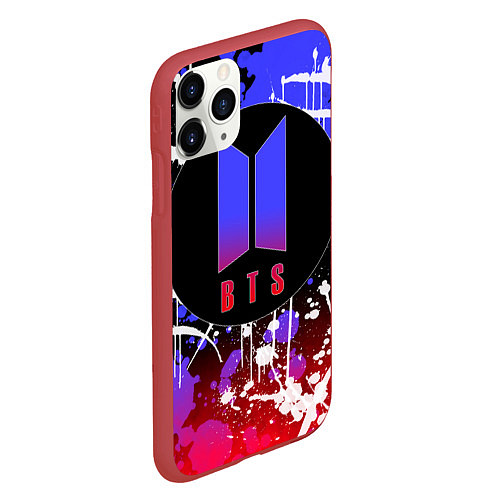 Чехол iPhone 11 Pro матовый BTS / 3D-Красный – фото 2