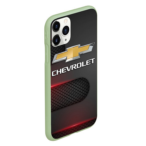 Чехол iPhone 11 Pro матовый CHEVROLET / 3D-Салатовый – фото 2