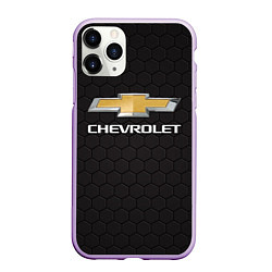 Чехол iPhone 11 Pro матовый CHEVROLET, цвет: 3D-сиреневый