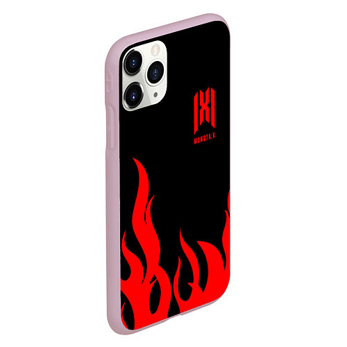 Чехол iPhone 11 Pro матовый Monsta X / 3D-Розовый – фото 2