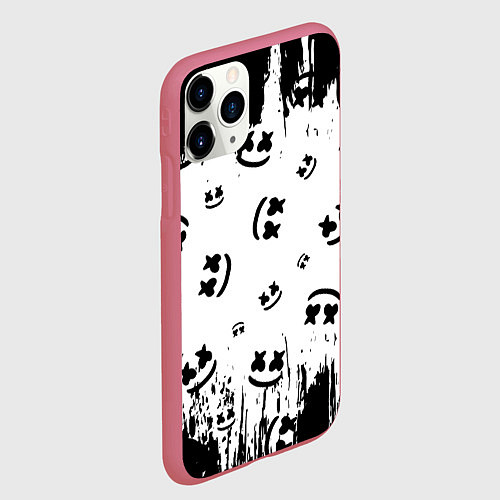 Чехол iPhone 11 Pro матовый MARSHMELLO МАРШМЕЛЛОУ / 3D-Малиновый – фото 2