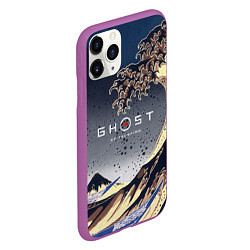 Чехол iPhone 11 Pro матовый Ghost of Tsushima, цвет: 3D-фиолетовый — фото 2