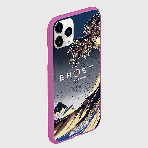 Чехол iPhone 11 Pro матовый Ghost of Tsushima / 3D-Фиолетовый – фото 2