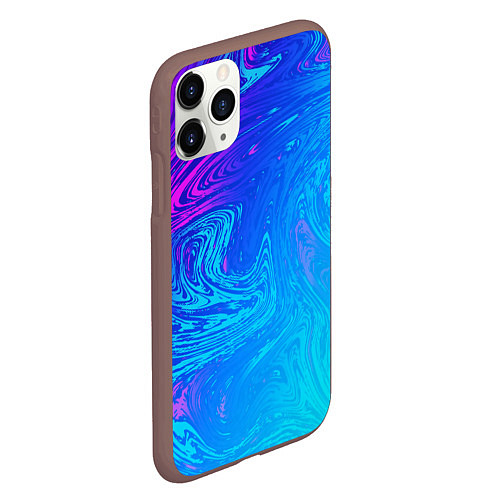 Чехол iPhone 11 Pro матовый BACKGROUND IN NEON / 3D-Коричневый – фото 2