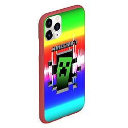 Чехол iPhone 11 Pro матовый Minecraft S, цвет: 3D-красный — фото 2