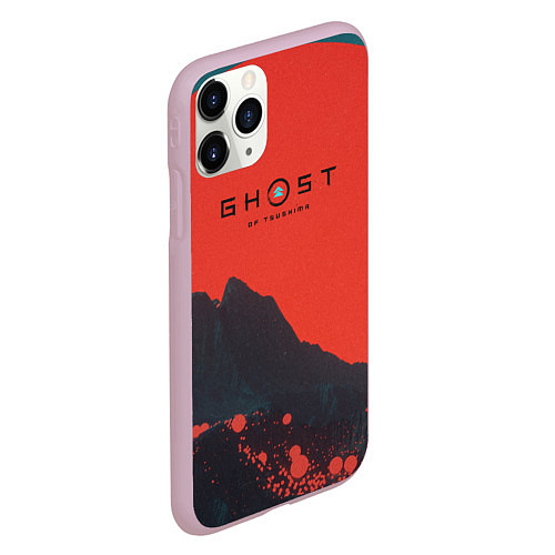 Чехол iPhone 11 Pro матовый Ghost of Tsushima / 3D-Розовый – фото 2