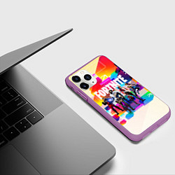 Чехол iPhone 11 Pro матовый FORTNITE, цвет: 3D-фиолетовый — фото 2