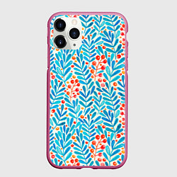 Чехол iPhone 11 Pro матовый Ветки и ягоды