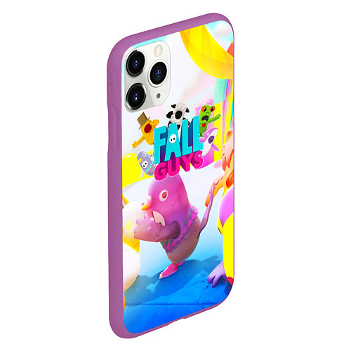 Чехол iPhone 11 Pro матовый FALL GAYS ФОЛЛ ГАЙС / 3D-Фиолетовый – фото 2