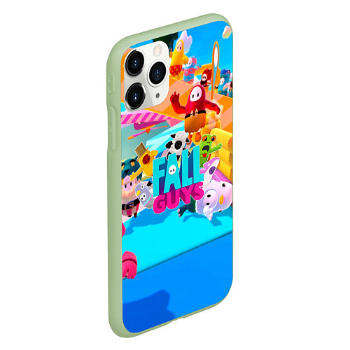 Чехол iPhone 11 Pro матовый FALL GAYS ФОЛЛ ГАЙС / 3D-Салатовый – фото 2