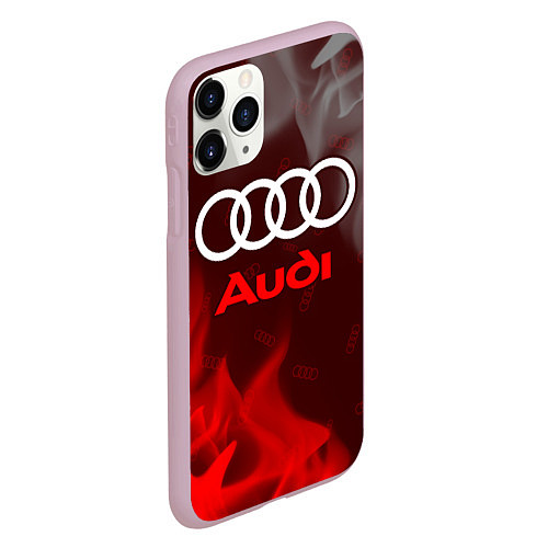 Чехол iPhone 11 Pro матовый AUDI АУДИ / 3D-Розовый – фото 2