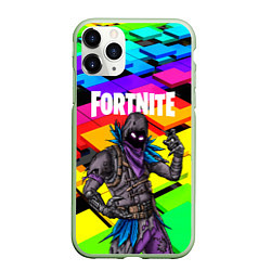 Чехол iPhone 11 Pro матовый FORTNITE, цвет: 3D-салатовый