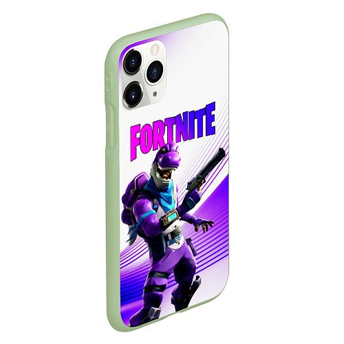 Чехол iPhone 11 Pro матовый FORTNITE / 3D-Салатовый – фото 2