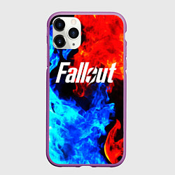 Чехол iPhone 11 Pro матовый FALLOUT ФЭЛЛАУТ, цвет: 3D-фиолетовый