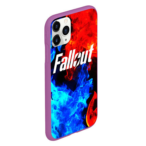 Чехол iPhone 11 Pro матовый FALLOUT ФЭЛЛАУТ / 3D-Фиолетовый – фото 2