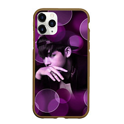Чехол iPhone 11 Pro матовый BTS, цвет: 3D-коричневый