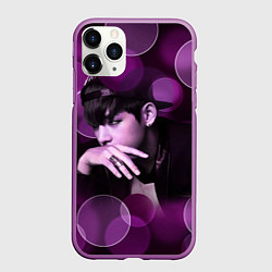 Чехол iPhone 11 Pro матовый BTS, цвет: 3D-фиолетовый