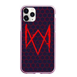 Чехол iPhone 11 Pro матовый WATCH DOGS LEGION ВОТЧ ДОГС, цвет: 3D-розовый