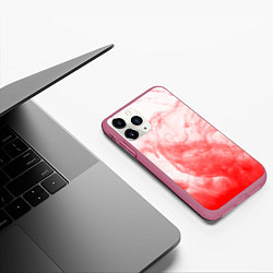 Чехол iPhone 11 Pro матовый RED SMOKE, цвет: 3D-малиновый — фото 2