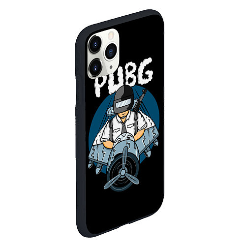 Чехол iPhone 11 Pro матовый PUBG / 3D-Черный – фото 2