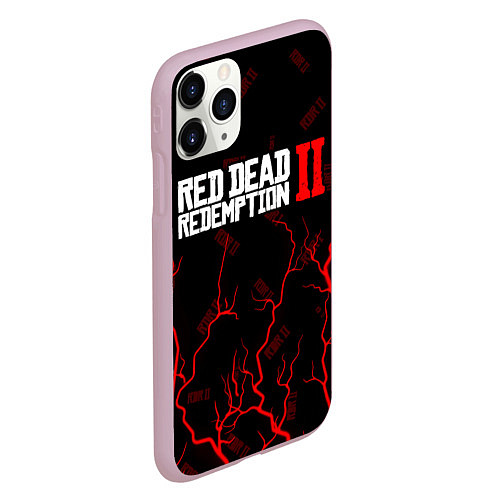 Чехол iPhone 11 Pro матовый RED DEAD REDEMPTION 2 / 3D-Розовый – фото 2