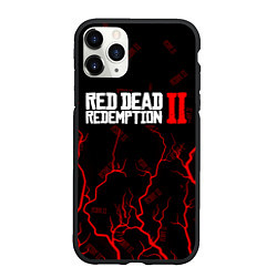 Чехол iPhone 11 Pro матовый RED DEAD REDEMPTION 2, цвет: 3D-черный
