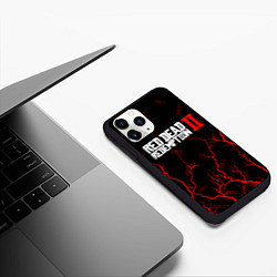 Чехол iPhone 11 Pro матовый RED DEAD REDEMPTION 2, цвет: 3D-черный — фото 2