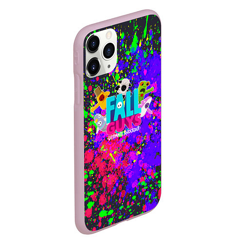 Чехол iPhone 11 Pro матовый Fall Guys / 3D-Розовый – фото 2