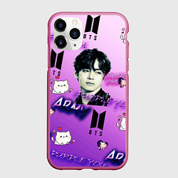 Чехол iPhone 11 Pro матовый I purple you, цвет: 3D-малиновый