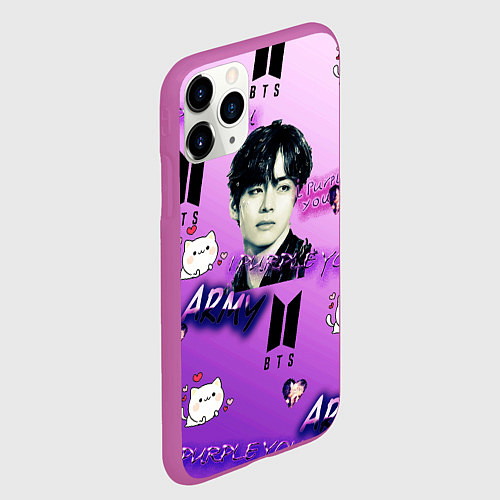 Чехол iPhone 11 Pro матовый I purple you / 3D-Фиолетовый – фото 2