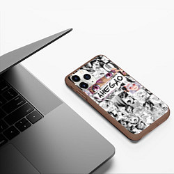Чехол iPhone 11 Pro матовый Ахегао Ahegao, цвет: 3D-коричневый — фото 2