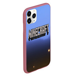 Чехол iPhone 11 Pro матовый Minecraft, цвет: 3D-малиновый — фото 2