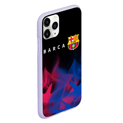 Чехол iPhone 11 Pro матовый BARCELONA БАРСЕЛОНА / 3D-Светло-сиреневый – фото 2