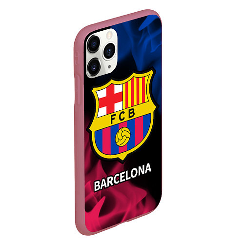 Чехол iPhone 11 Pro матовый BARCELONA БАРСЕЛОНА / 3D-Малиновый – фото 2