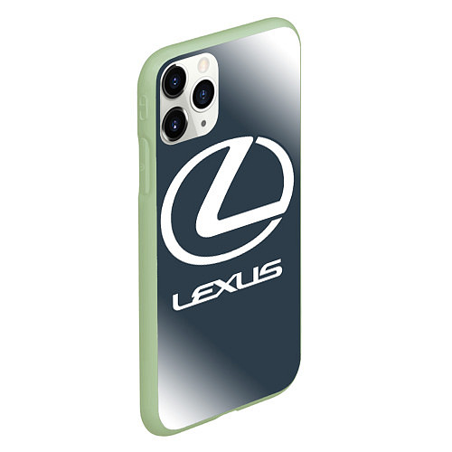 Чехол iPhone 11 Pro матовый LEXUS ЛЕКСУС / 3D-Салатовый – фото 2