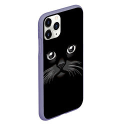 Чехол iPhone 11 Pro матовый Кошачья моська, цвет: 3D-серый — фото 2