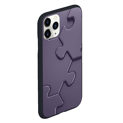 Чехол iPhone 11 Pro матовый Puzzles / 3D-Черный – фото 2