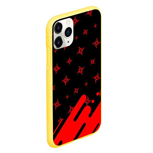 Чехол iPhone 11 Pro матовый METALLICA МЕТАЛЛИКА / 3D-Желтый – фото 2