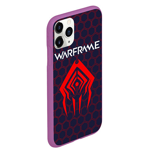 Чехол iPhone 11 Pro матовый WARFRAME ВАРФРЕЙМ / 3D-Фиолетовый – фото 2