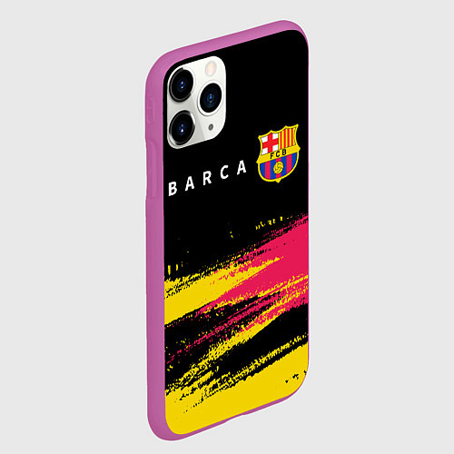 Чехол iPhone 11 Pro матовый BARCELONA БАРСЕЛОНА / 3D-Фиолетовый – фото 2