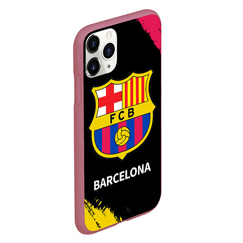 Чехол iPhone 11 Pro матовый BARCELONA БАРСЕЛОНА / 3D-Малиновый – фото 2