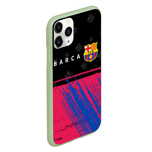 Чехол iPhone 11 Pro матовый BARCELONA БАРСЕЛОНА / 3D-Салатовый – фото 2