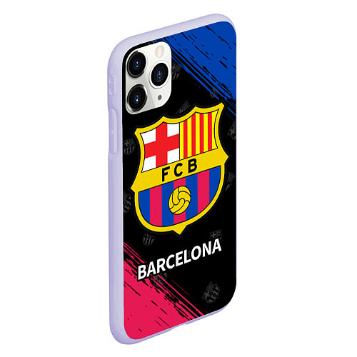 Чехол iPhone 11 Pro матовый BARCELONA БАРСЕЛОНА / 3D-Светло-сиреневый – фото 2