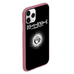 Чехол iPhone 11 Pro матовый Death Note, цвет: 3D-малиновый — фото 2