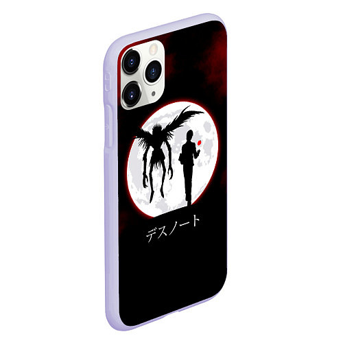 Чехол iPhone 11 Pro матовый Death Note / 3D-Светло-сиреневый – фото 2