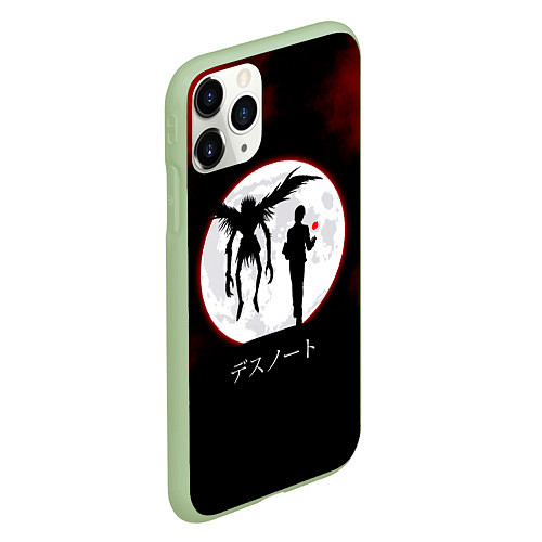 Чехол iPhone 11 Pro матовый Death Note / 3D-Салатовый – фото 2