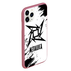 Чехол iPhone 11 Pro матовый METALLICA МЕТАЛЛИКА, цвет: 3D-малиновый — фото 2