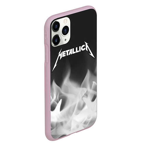 Чехол iPhone 11 Pro матовый METALLICA МЕТАЛЛИКА / 3D-Розовый – фото 2