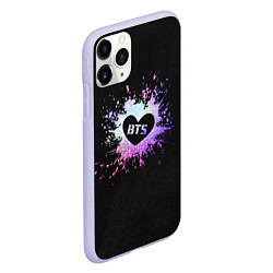 Чехол iPhone 11 Pro матовый BTS, цвет: 3D-светло-сиреневый — фото 2