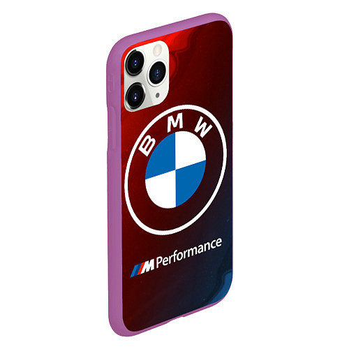 Чехол iPhone 11 Pro матовый BMW БМВ / 3D-Фиолетовый – фото 2